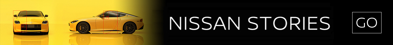 Banner with yellow Nissan Z linking to Nissan Stories