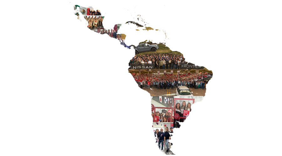 Mapa de América Latina con imágenes