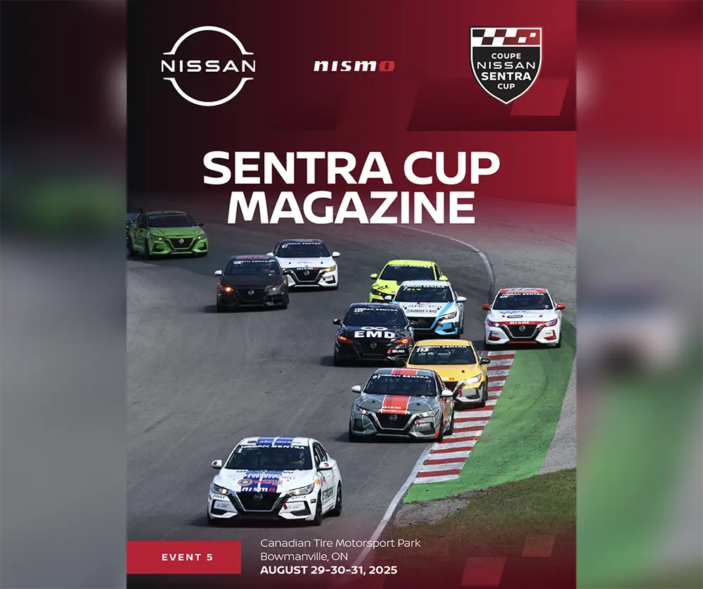 Fifth edition of the 2025 Nissan Sentra Cup Magazine cover page