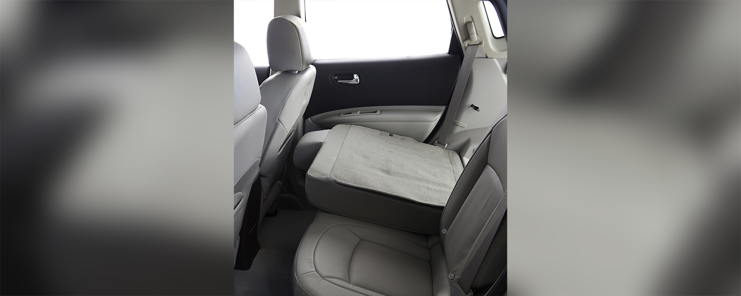 The back row for the Nissan Rogue showcasing the folding seat feature.