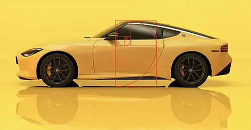Drivers side view of the Hidden design elements of the Nissan Z