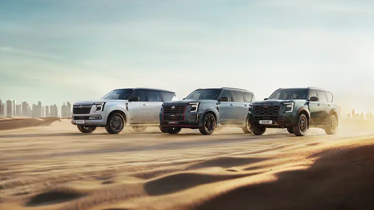 All-New Nissan Patrol line-up in the desert