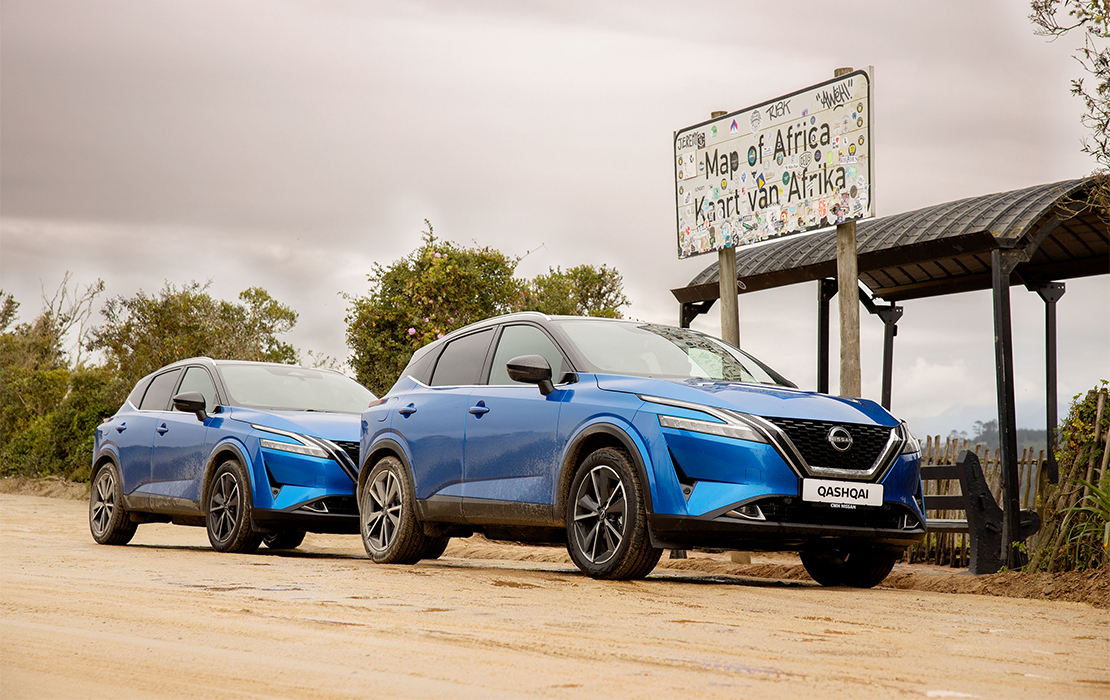 Two parked Nissan Qashqais