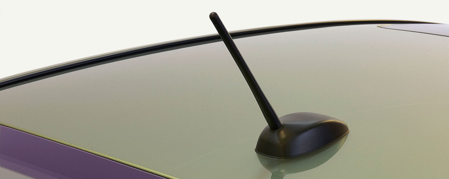 The roof top radio antenna of a 2008 Altima Hybrid