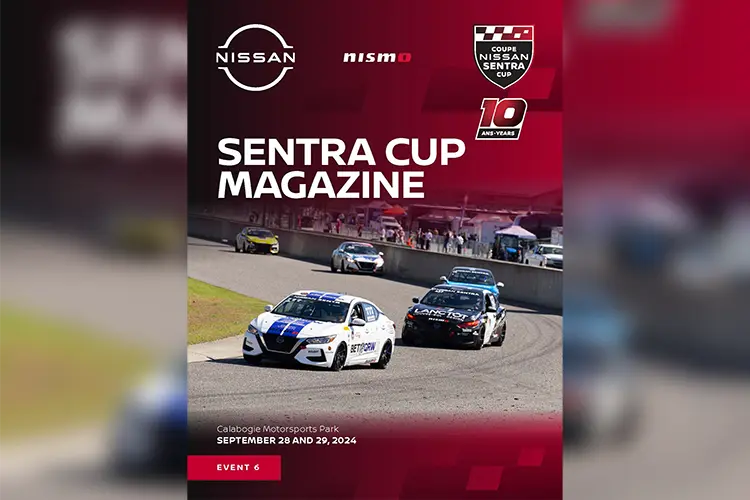 Sixth edition of the 2024 Nissan Sentra Cup Magazine cover page