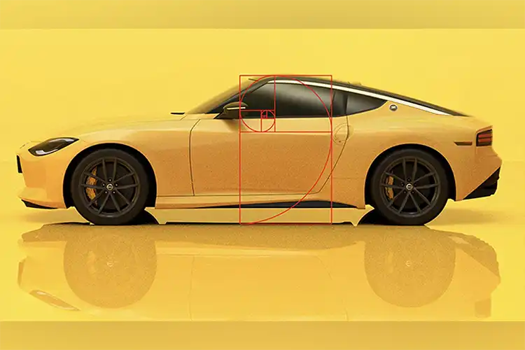 Um Nissan Z amarelo