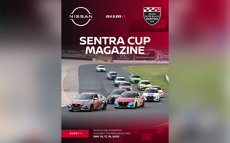 First edition of the 2025 Nissan Sentra Cup Magazine cover page