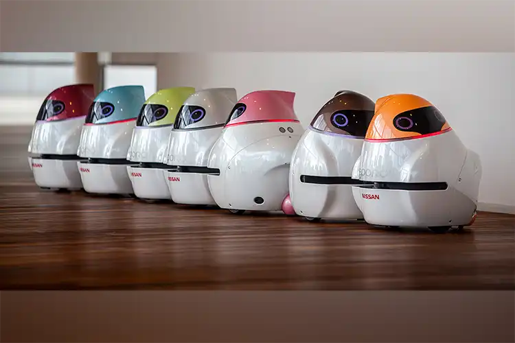 siete robot Eporo en diferentes colores