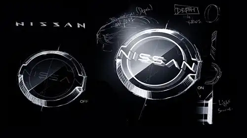 Rendering of the redesigned Nissan logo