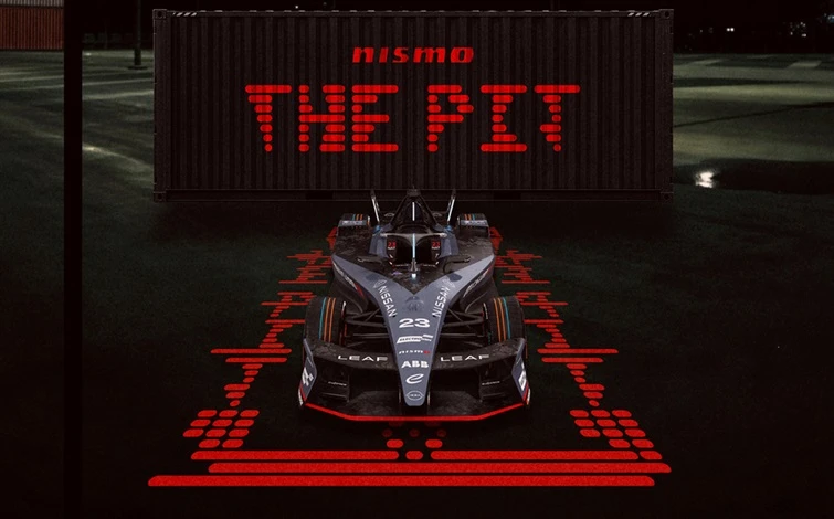 El monoplaza de Fórmula E de Nissan con su decoración especial inspirada en NISMO
