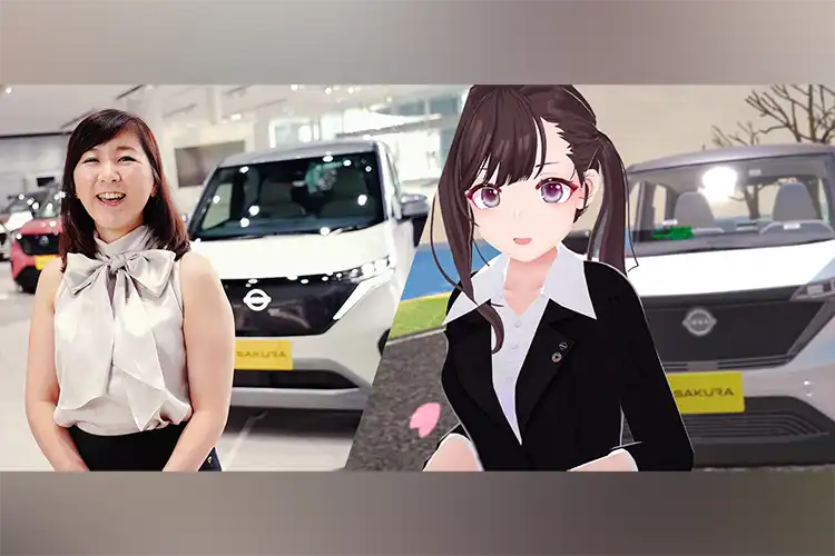 Lado a lado de uma pessoa real e um avatar VR