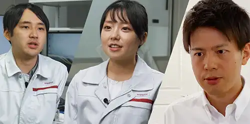 Three Nissan researchers Looking towards the future in a interview