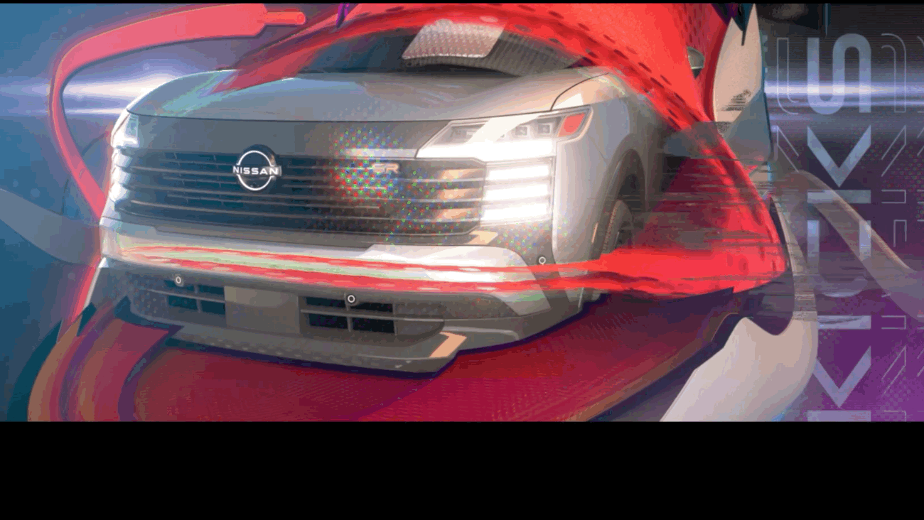 Moving graphic of vehicle