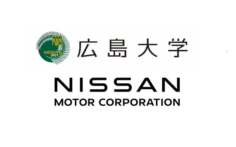 上）広島大学のロゴ、下）NISSAN MOTOR CORPORATIONのロゴ
