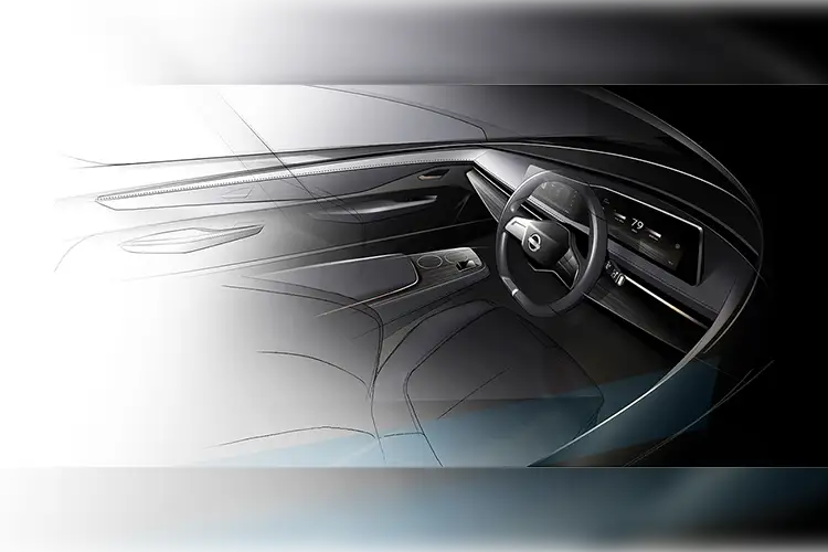 A rendering of the interior of a Nissan Ariya