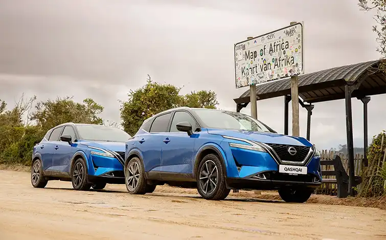Two parked Nissan Qashqais