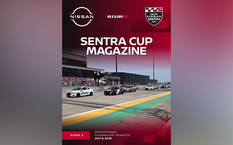 Third edition of the 2025 Nissan Sentra Cup Magazine cover page