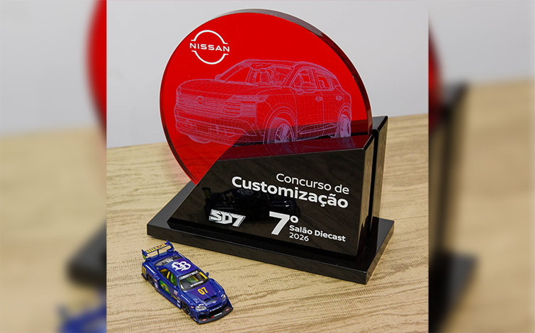 Esportivo GT‑R R34 de apenas 7 cm preparado na Paraíba vence