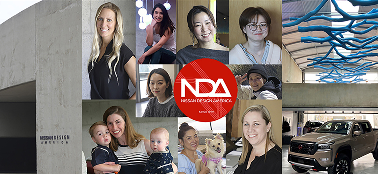 A collage of images of women at Nissan.