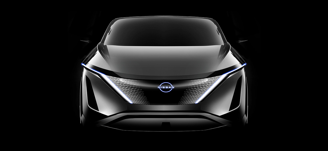 Front view rendering of the Nissan Ariya