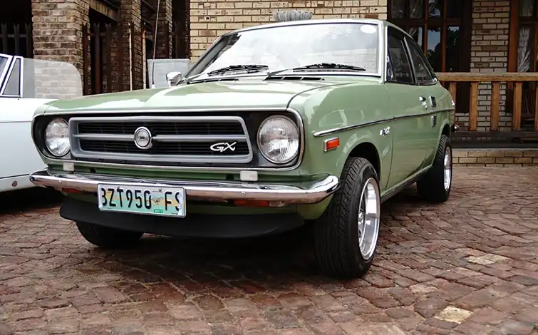 Datsun parked in front of Datsun Heritage Museum