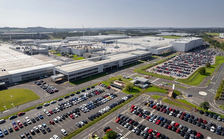 Aerial shot of the Nissan production site in Sunderland
