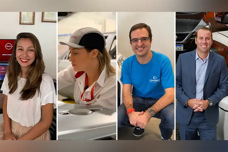 Uma colagem de 4 pessoas