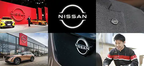 Collage of various Nissan logos