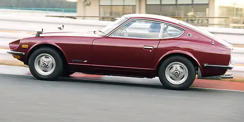 Classic Nissan Fairlady Z on the track