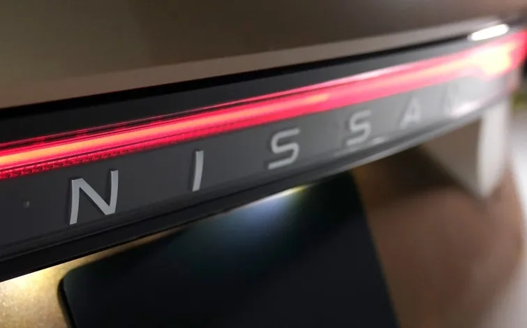NISSAN logo of Nissan car's tail